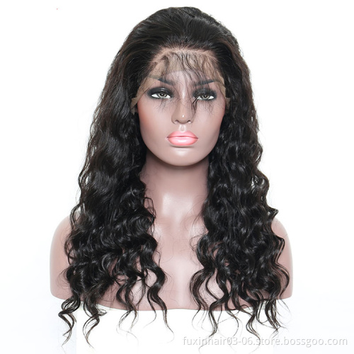 40 Inch Deep Wave Wig Human Hair Lace Frontal Wig Cuticle Aligned Chinese Peruvian Lace Frontal with Stretch Thin Swiss Lace
